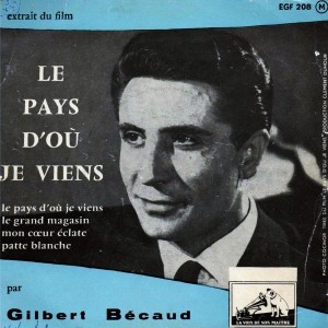 Pochette - Le pays d'où je viens - Gilbert Bécaud