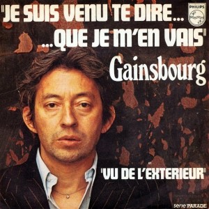 Partition piano Je suis venu te dire que je m'en vais de Serge Gainsbourg