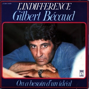 Pochette - L'indifférence - Gilbert Bécaud