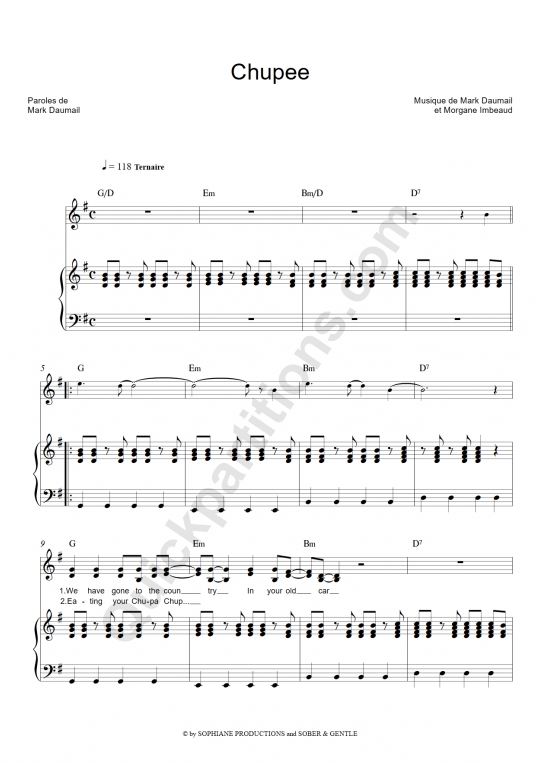 Chupee Piano Sheet Music - Cocoon
