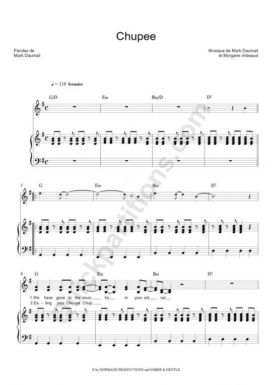 Chupee Piano Sheet Music - Cocoon