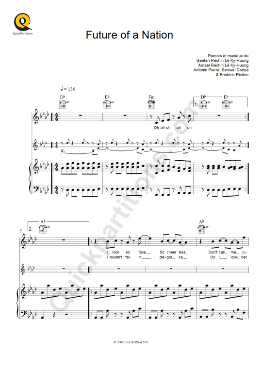 Future Of A Nation Piano Sheet Music - Pony Pony Run Run
