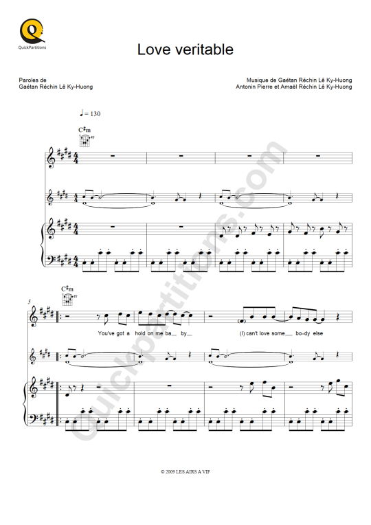 Love Veritable Piano Sheet Music - Pony Pony Run Run