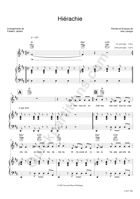Hierarchie Piano Sheet Music - Carmen Maria Vega