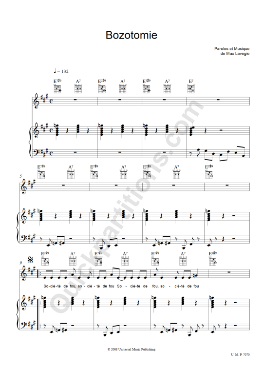 Bozotomie Piano Sheet Music - Carmen Maria Vega