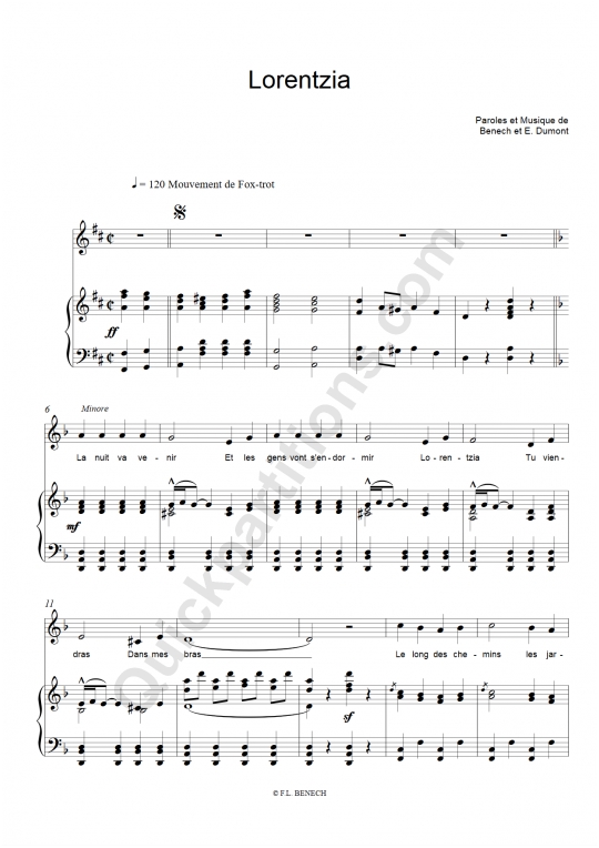 Lorentzia Piano Sheet Music - Georgette Plana