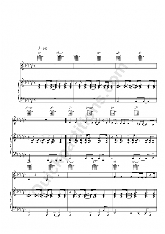 Partition Piano Zazie Sur Toi