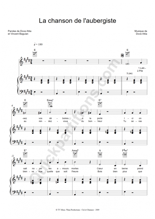 Digital Sheet Music At Quickpartitions
