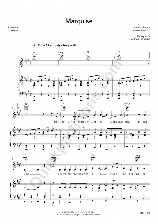 Brassens Partitions Pdf