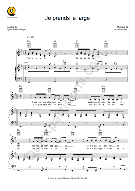 Partition Piano Tal