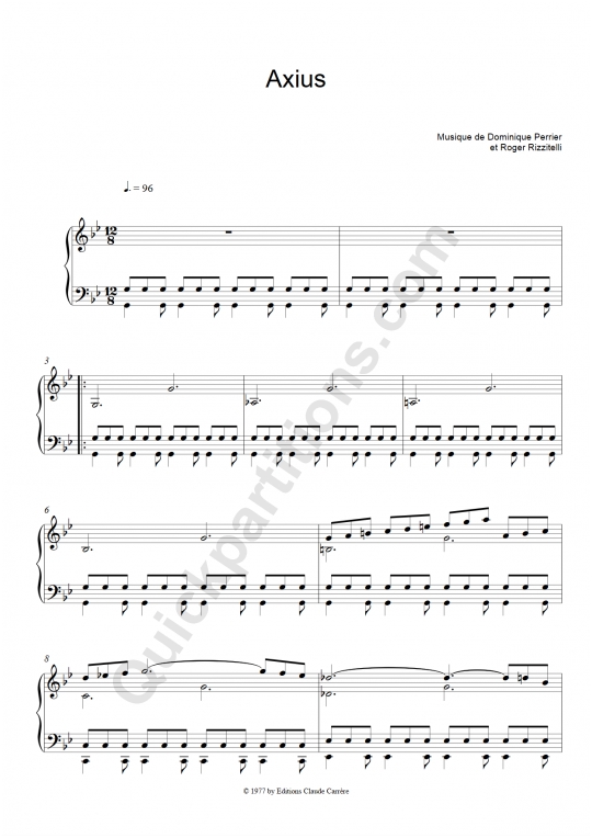 Axius Piano Sheet Music - Space Art