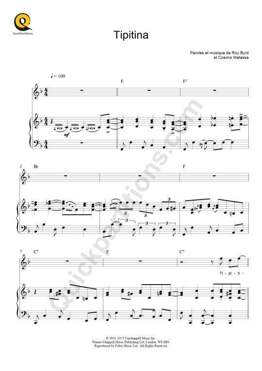 Tipitina Piano Sheet Music - Professor Longhair
