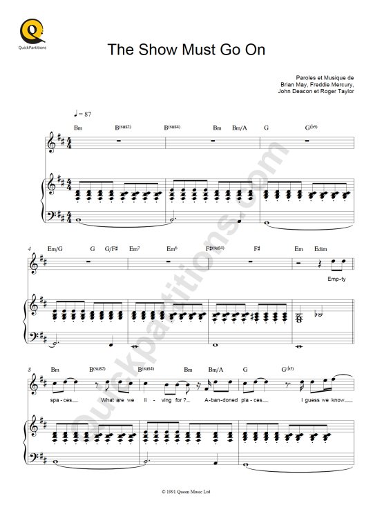 Digital Sheet Music At Quickpartitions