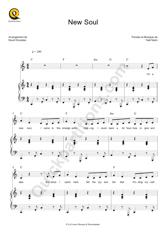 New Soul Piano Sheet Music - Yael Naim
