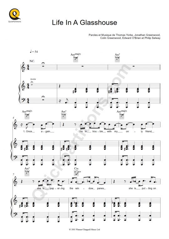 Life In A Glasshouse Piano Sheet Music - Radiohead