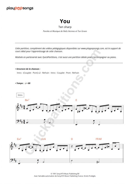 Support de cours You - PlayPopSongs