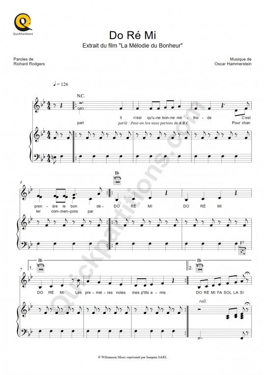 Partition piano Do Ré Mi - Julie Andrews