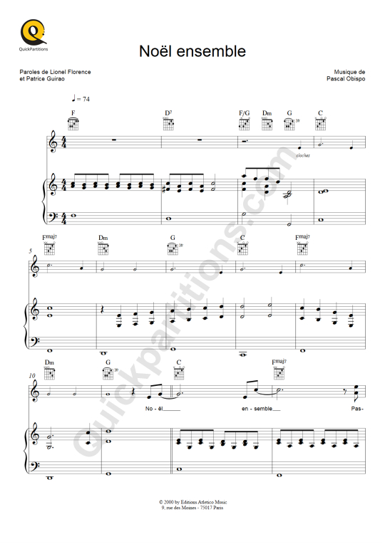 Noël ensemble Piano Sheet Music - Noël