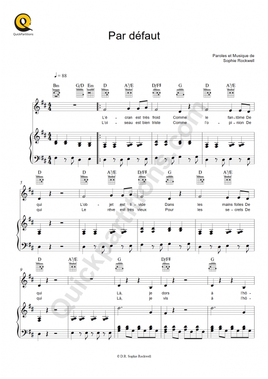 Partition piano Par défaut - Sophie Rockwell