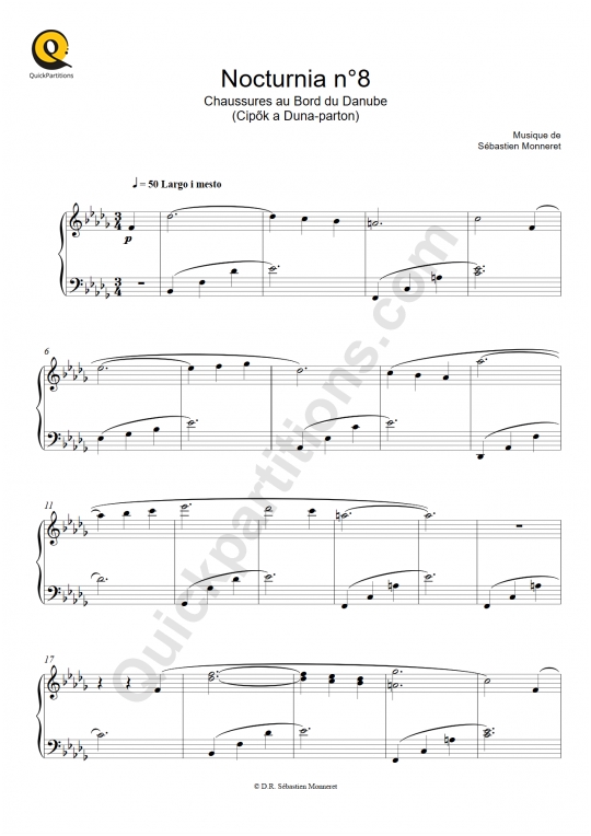 Partition piano Nocturnia n°08 - Sébastien MONNERET