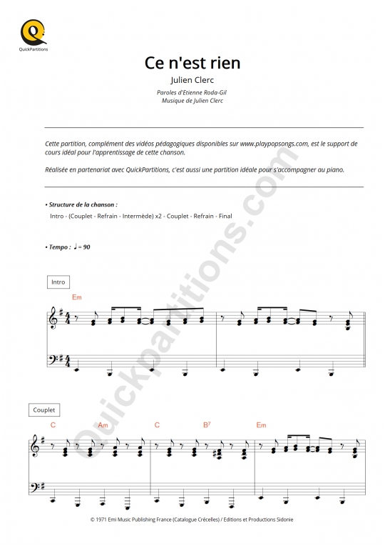 Bad Boy Piano Sheet Music - Yseult