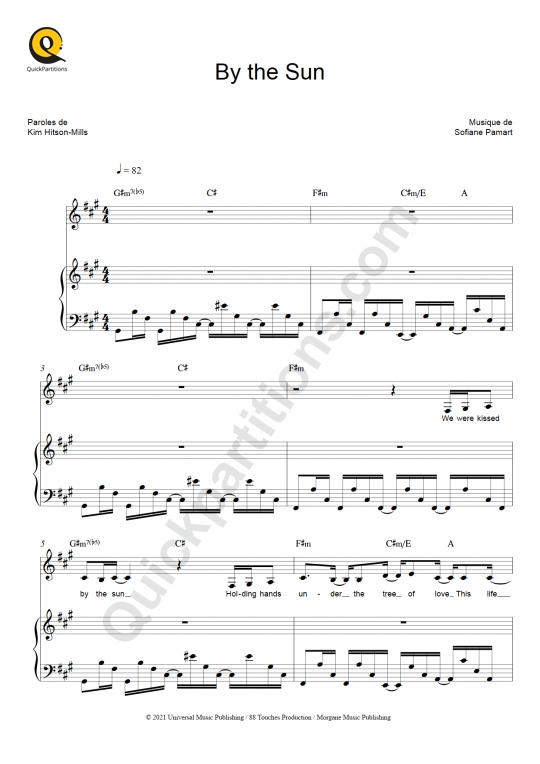 By the Sun Piano Sheet Music - Kimberose
