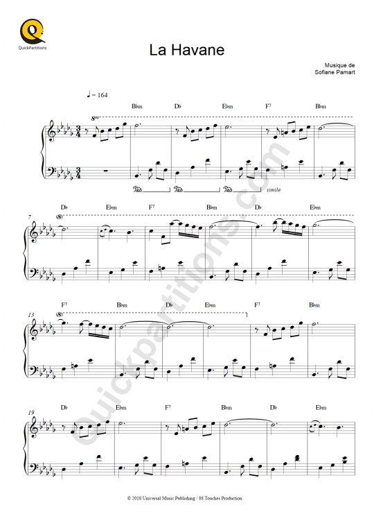 Partitions Numériques de Sofiane Pamart pour Piano seul