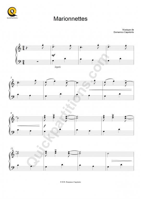 Marionnettes Piano Sheet Music - Domenico Capotorto