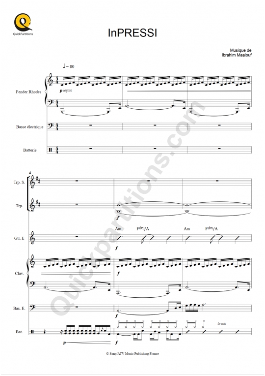 Partition full score InPRESSI - Ibrahim Maalouf