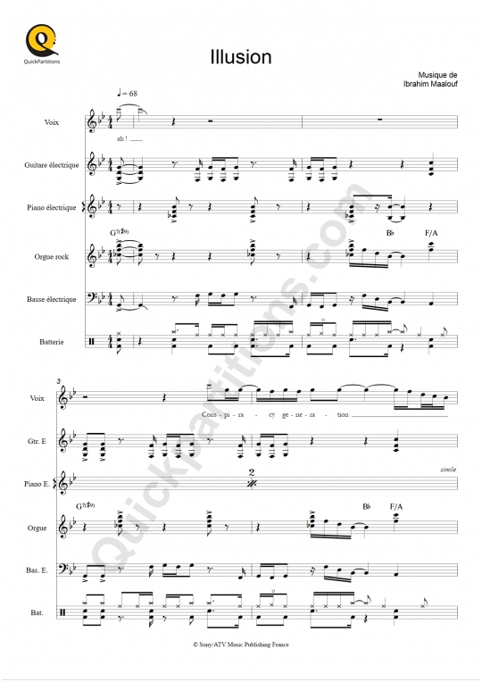 Partition full score Illusion - Ibrahim Maalouf