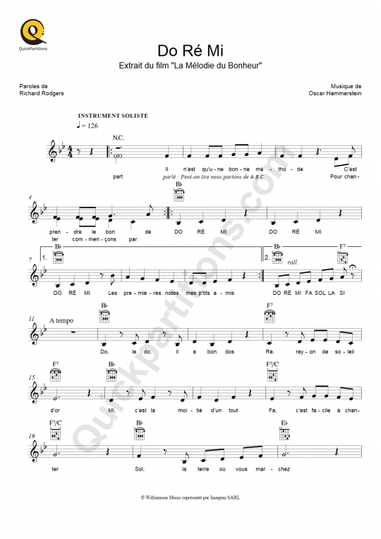 Do Ré Mi Leadsheet Sheet Music - Julie Andrews