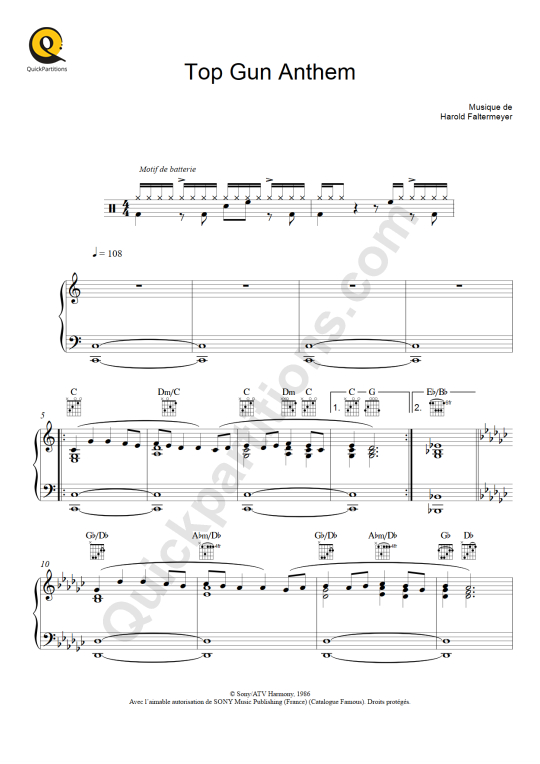 Top Gun Anthem – Harold Faltermeyer Top Gun Anthem (Piano Cover) Sheet  music for Piano (Solo) Easy