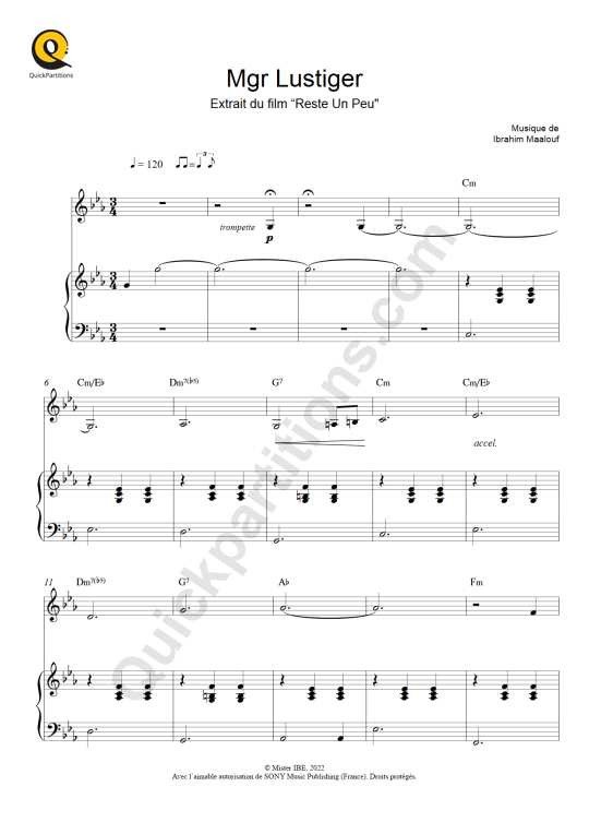 Mgr Lustiger Piano and Solo Instrument Sheet Music - Ibrahim Maalouf