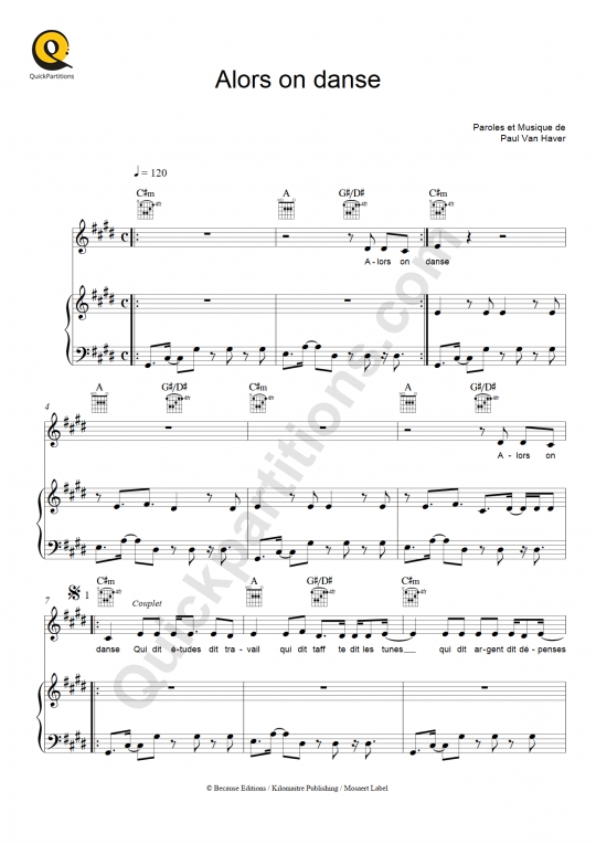 Alors on danse Piano Sheet Music - Stromae