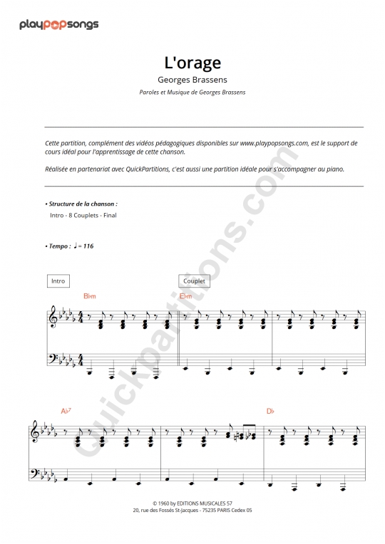 L'orage Course Material - PlayPopSongs