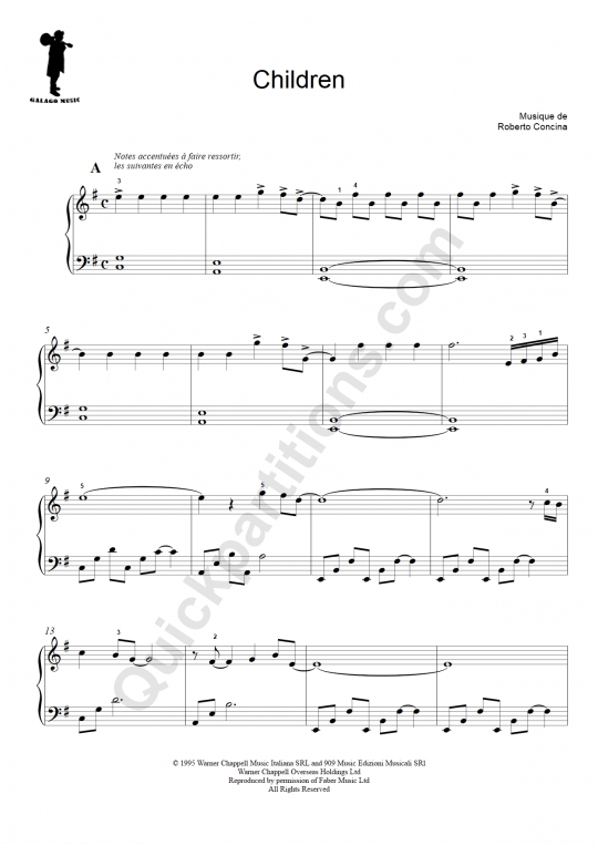 Children Easy Piano Sheet Music - Galagomusic
