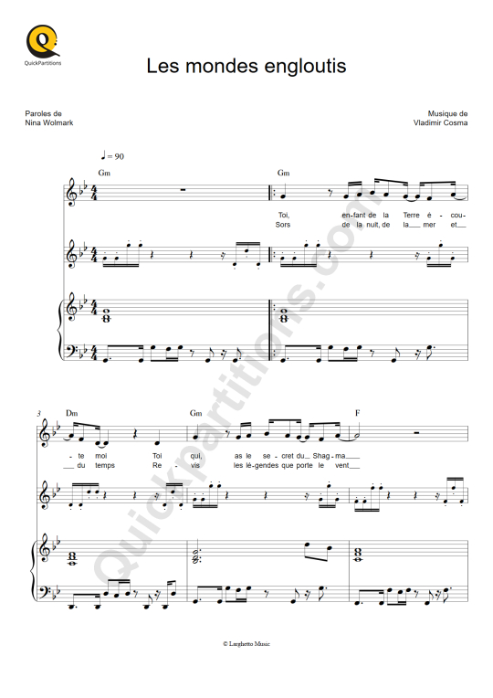 Partition piano Les mondes engloutis - Mini-Star