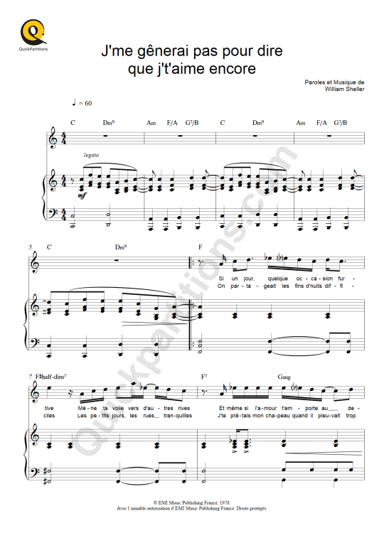 Partition piano Générique - Peau d'Ane (Partition Digitale)