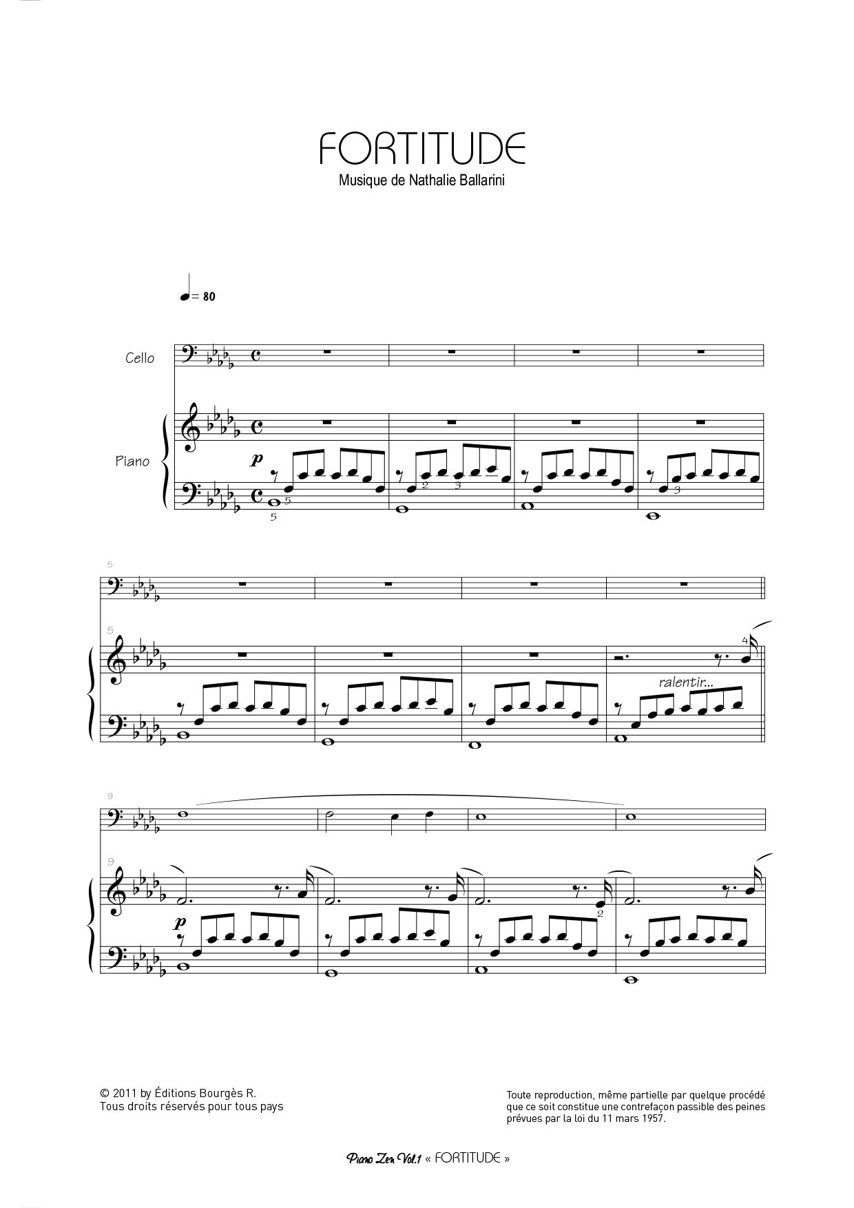 Fortitude Piano Sheet Music from Nathalie Ballarini