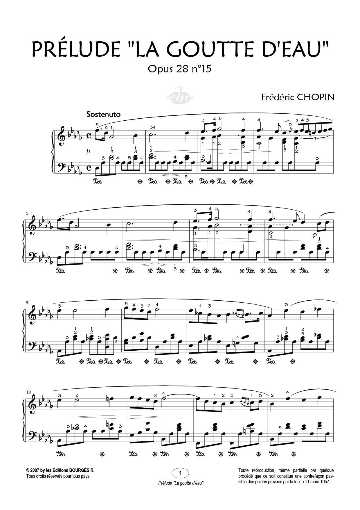 Partition piano Prélude 