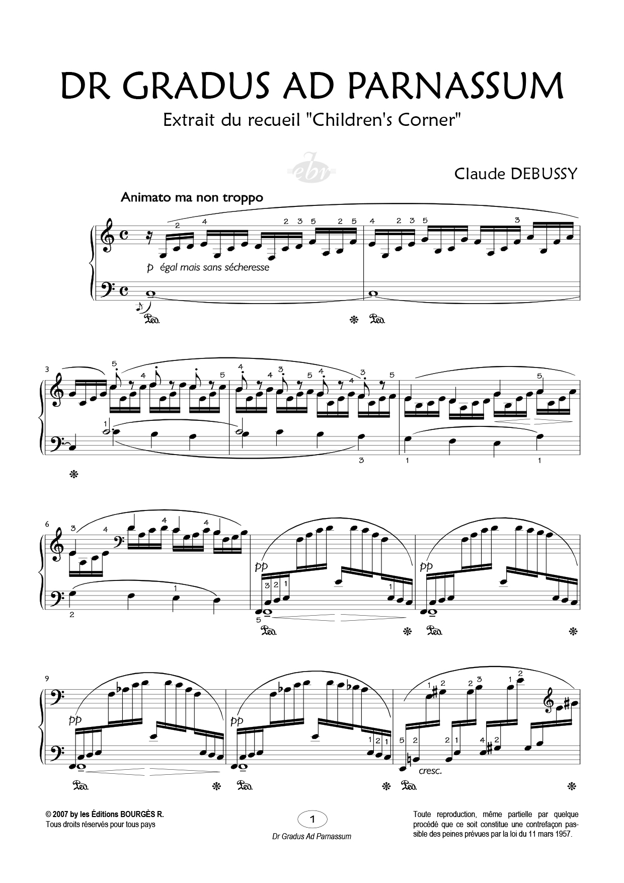 Partition piano Dr Gradus ad Parnassum de Editions Bourgès R.