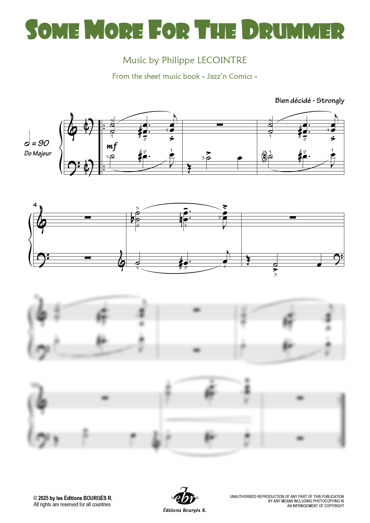 Partition piano Some More for the Drummer de Editions Bourgès R.