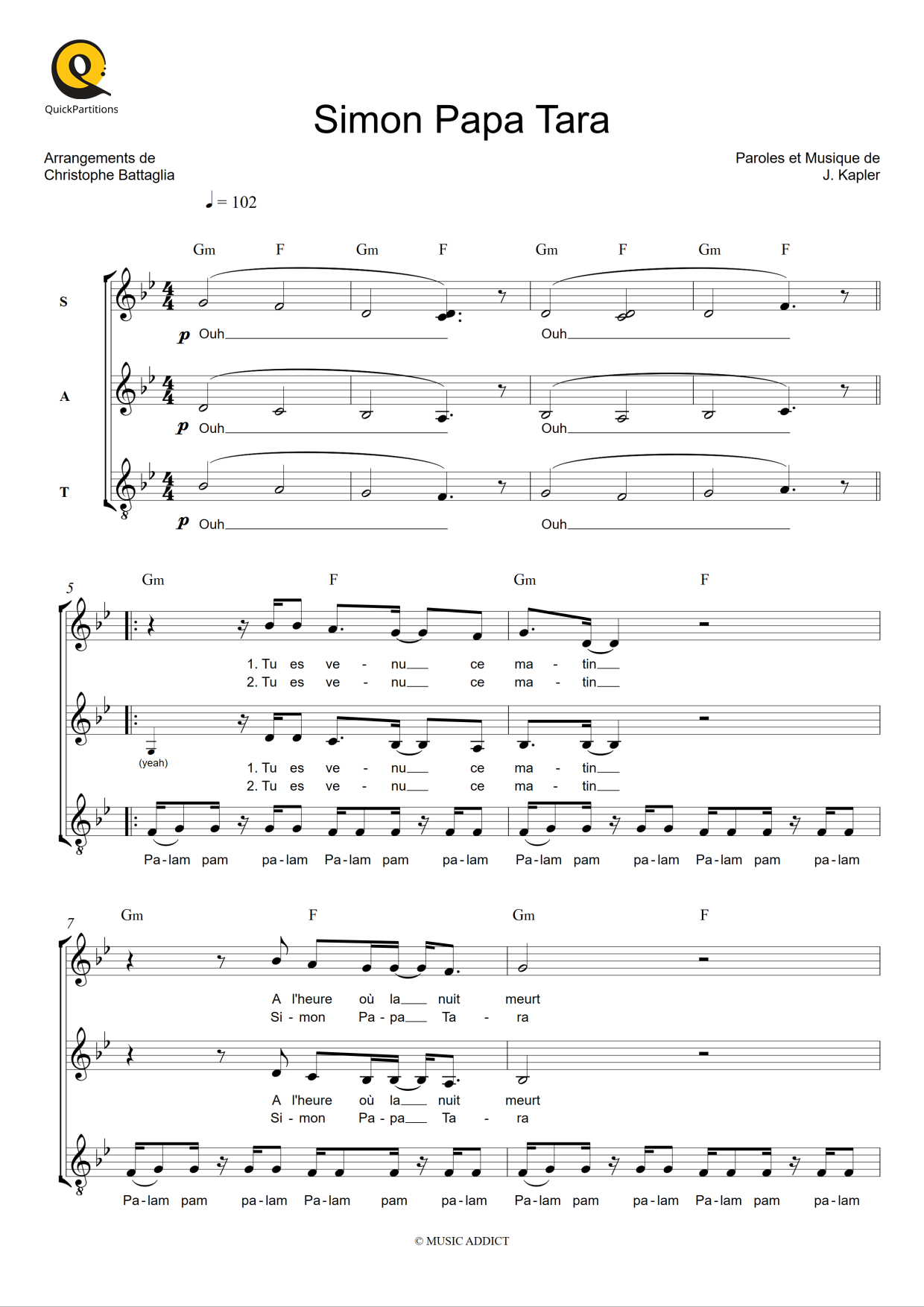 Free Sheet Music For Choir SSA And Organ Download PDF MP3 MIDI