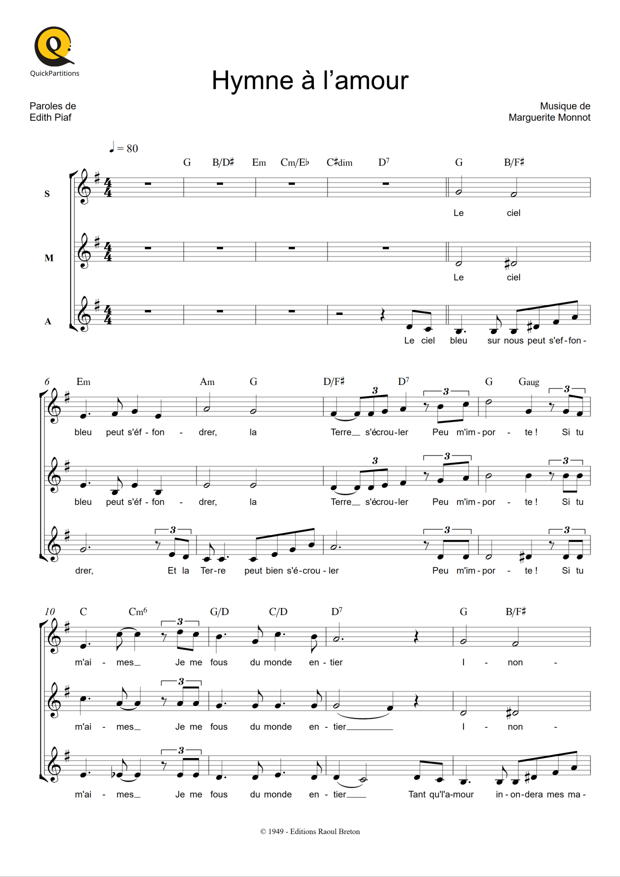 Hymne L amour Partition Chorale SSA De Edith Piaf Quickpartitions hymne-l-amour-partition-chorale-ssa-de-edith-piaf-quickpartitions