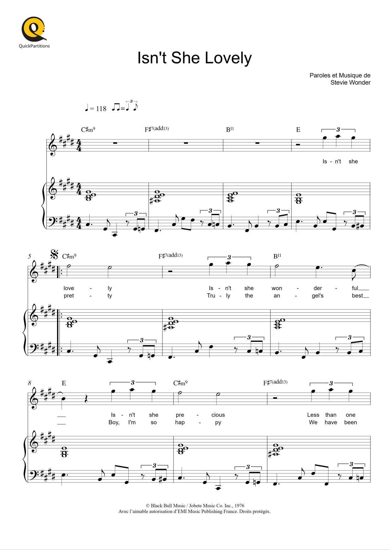 Partition Piano Isn t She Lovely De Stevie Wonder partition-piano-isn-t-she-lovely-de-stevie-wonder